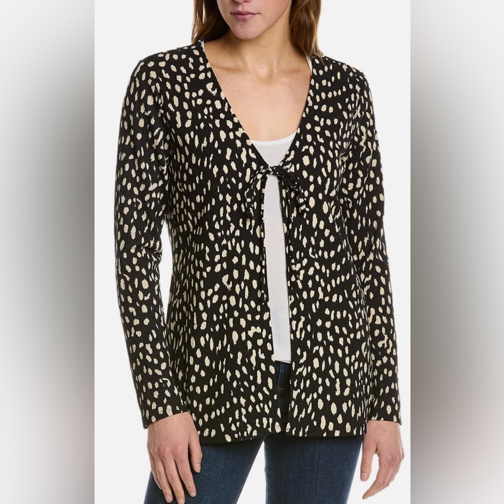 Vince Camuto Black Tie-Front Top